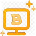 Computer Btc Digital Crypto Icon