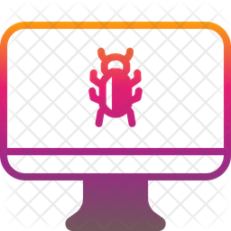 Computer Bug Icon - Download in Gradient Style