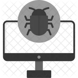 Computer Bug Icon - Download in Flat Style
