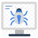 Computer Bug Infected Computer Infected Monitor Icon