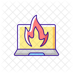 Computer burning Icon