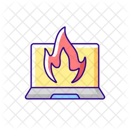 Computer burning  Icon