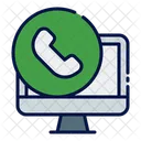 Computer Call Phone Icono