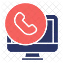 Computer Call Phone Icono