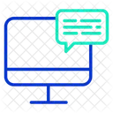 Computer Chat  Icon