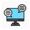 Computer Chat  Icon
