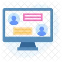 Computer Chatting Online Icon