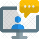 Computer Chatting  Icon