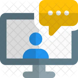 Computer Chatting  Icon