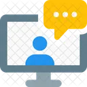 Computer Chatting  Icon