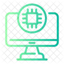 Computer Monitor Chip Icon