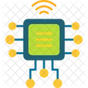 Computer Chip Processor Wifi Icon