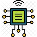 Computer Chip Processor Wifi Icon