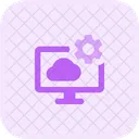 Computer-Cloud-Einstellung  Symbol