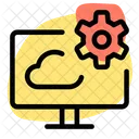 Computer-Cloud-Einstellung  Symbol