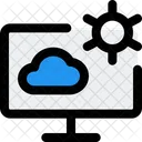 Computer Cloud Setting  Icon