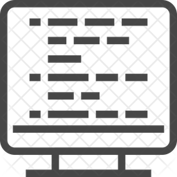 Computer Code Icon - Download in Line Style