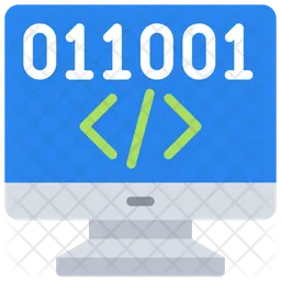 Computer Coding Icon - Download in Flat Style