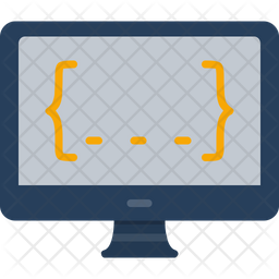 Computer Coding Icon - Download in Flat Style