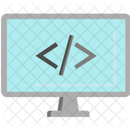 Computer Coding Icon - Download in Flat Style