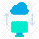 Cloud Computing Datenubertragung Online Speicher Symbol