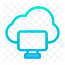 Cloud Computing Monitor Wolke Symbol