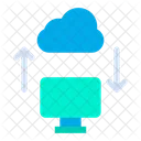 Cloud Computing Transfer Data Online Storage Icon