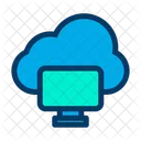 Cloud Computing Monitor Cloud Icon