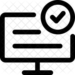 Computer Content Checklist Icon - Download in Line Style