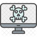 Computer Danger Computer Skull Icon