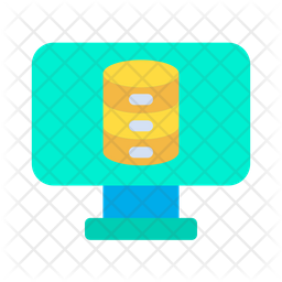Computer Data Icon - Download in Flat Style
