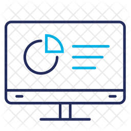 Computer Data Icon - Download in Line Style