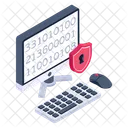 Computer Data Protection  Icon