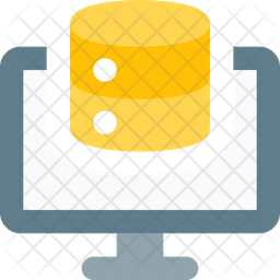 Computer Database Icon - Download in Flat Style