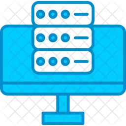 Computer Database Icon - Download in Dual Tone Style