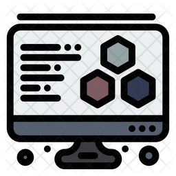 Computer Design Icon - Download in Colored Outline Style