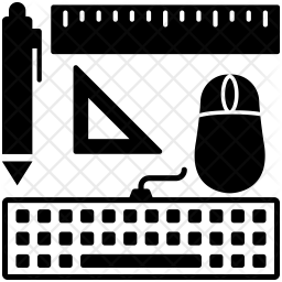 Computer Designing Icon - Download in Glyph Style