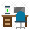 Computerdesk Deliveryboxes Office Icon