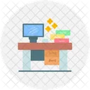 Computer Desk Office Table Work Table Icon