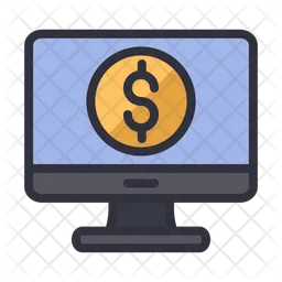 Computer dollar  Icon