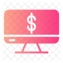 Computer Dollar Online Banking Online Icon
