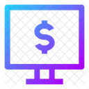 Computer Dollar Dollar Online Icon