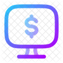 Computer Dollar Dollar Online Icon