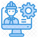 Computer Engineer Gear Icon
