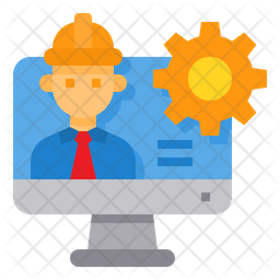 Computer Engineering Icon - Download in Flat Style
