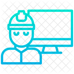 Computer Engineer Icon - Download in Gradient Style
