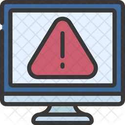 Computer Error Icon - Download in Colored Outline Style
