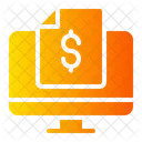 Computer Financial Document  Icon