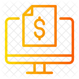 Computer Financial Document  Icon
