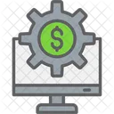Computer Financial Setting  Icon